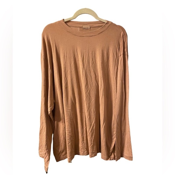 SKIMS TAN LONG SLEEVE TEE - Picture 1 of 4